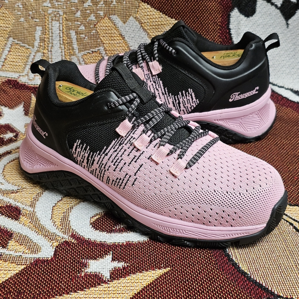 Thorogood AST Low Composite Toe Work Shoes Women's Size 9 M Pink Black 509-0103